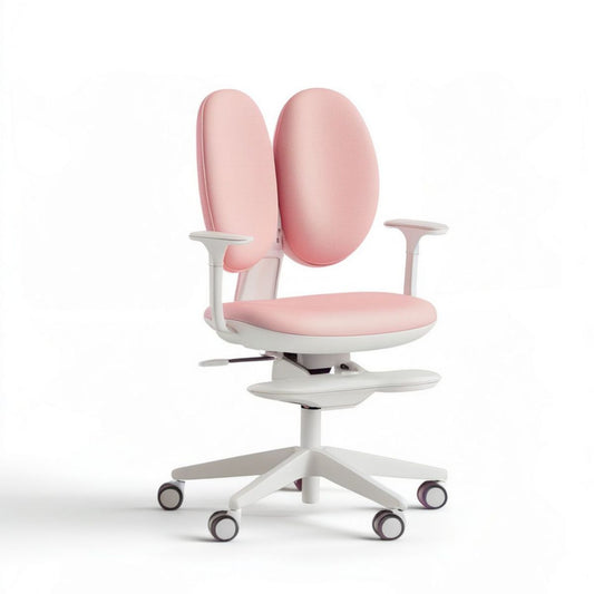 Ergonomischer Kinderschreibtischstuhl Rosa/Weiss, 60 x 60 x 85–105 cm